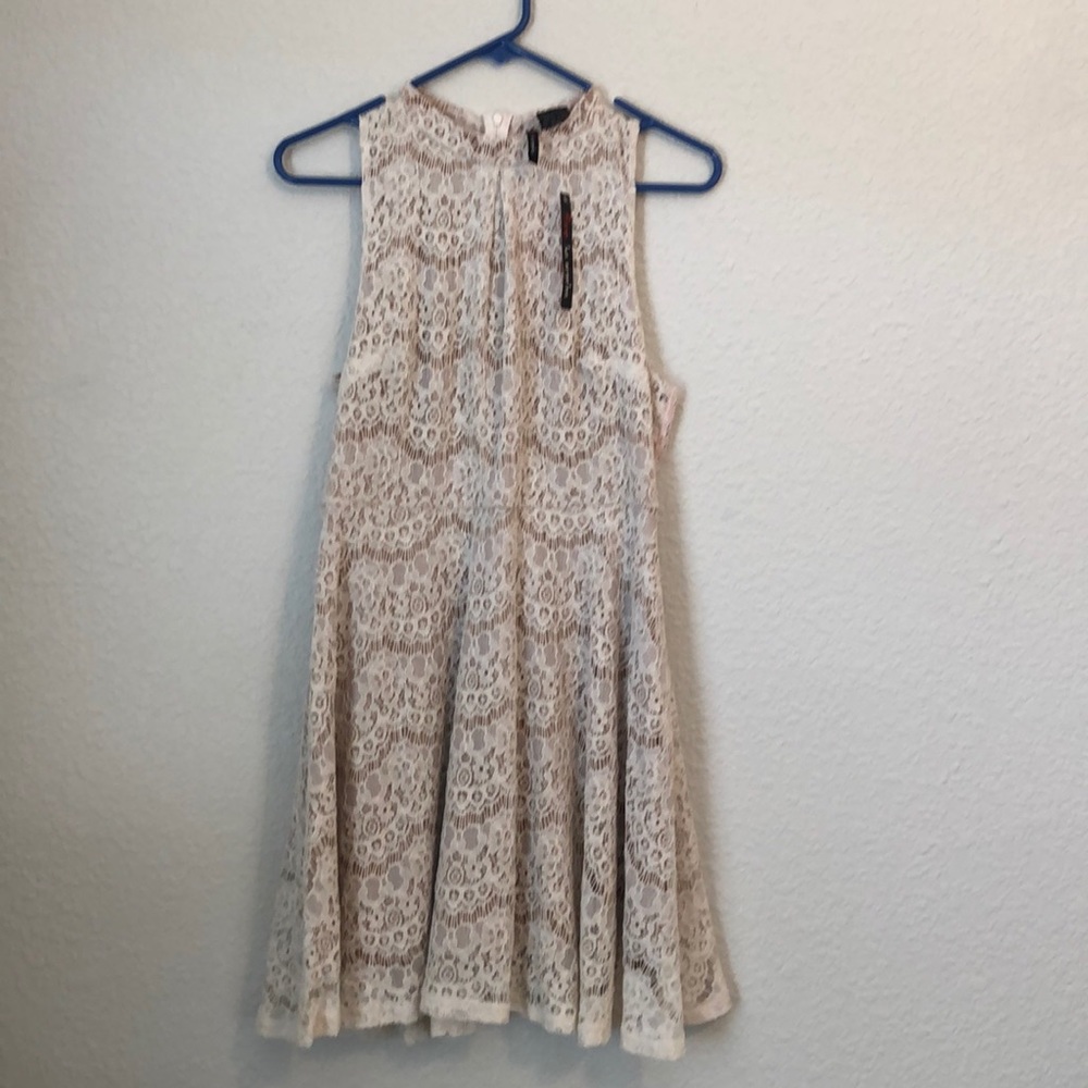 Lace cream dress